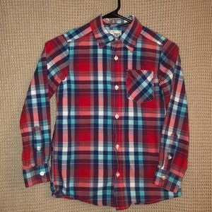 EUC BOYS PLAID BUTTON DOWN